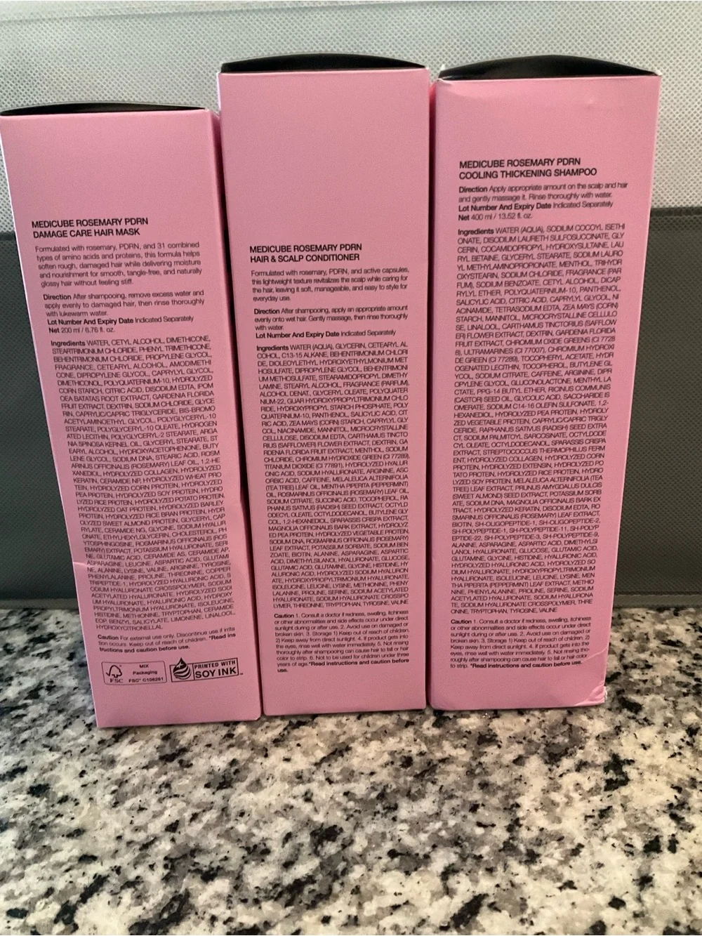MEDICUBE Rosemary PDRN Rosemary Shampoo, Conditioner, Hair Mask &Scalp Serum Set